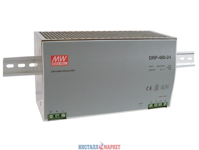 Трансформатор mean well 480W 230V AC/24V DC