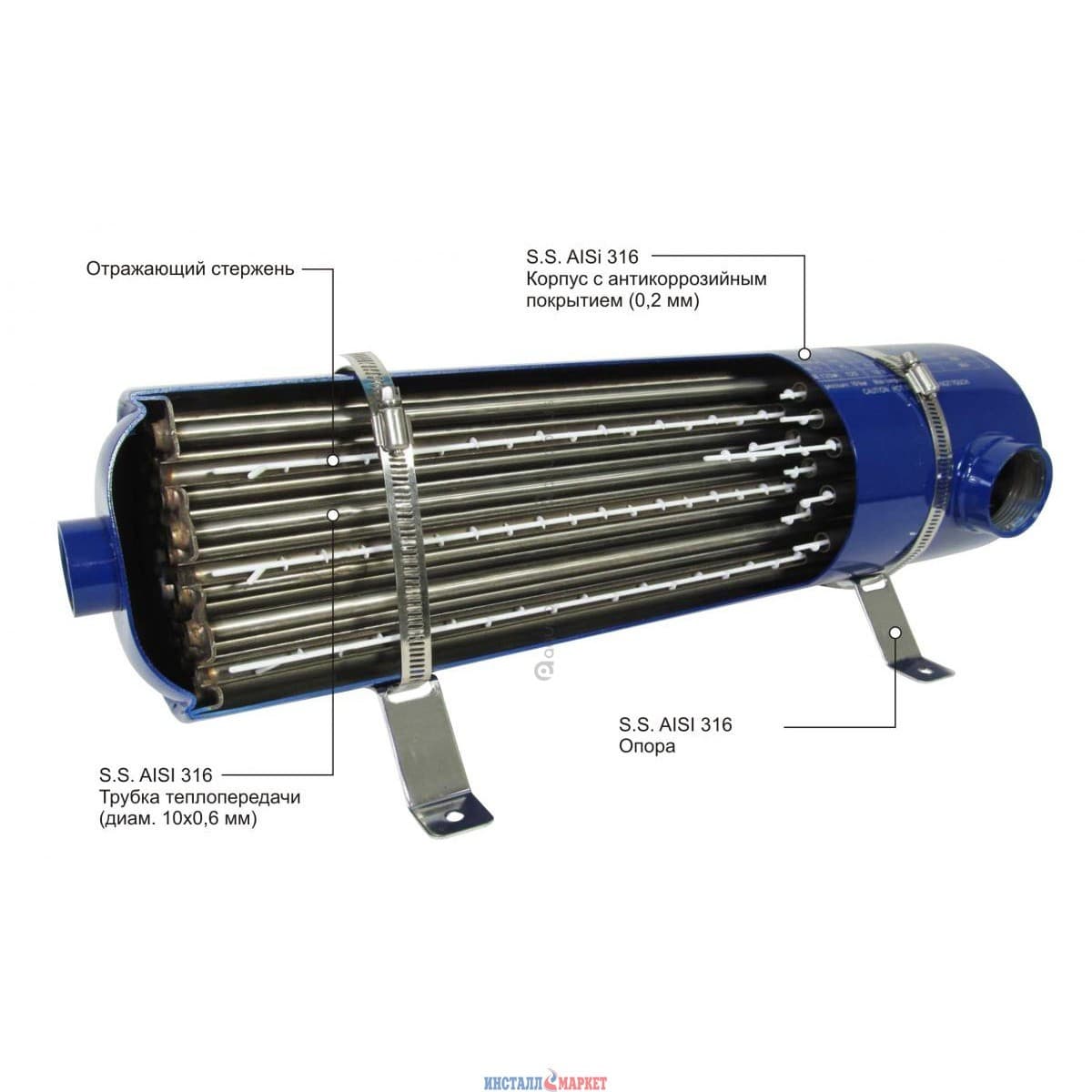 Теплообмінник Emaux HE 40 kw
