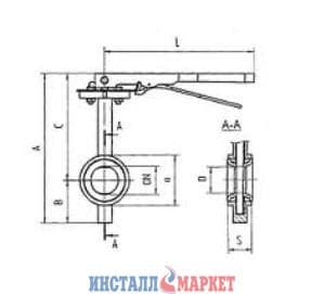 ЗАТВОР ДИСКОВИЙ ПОВОРОТНИЙ Ду 80 «БАТТЕРФЛЯЙ»