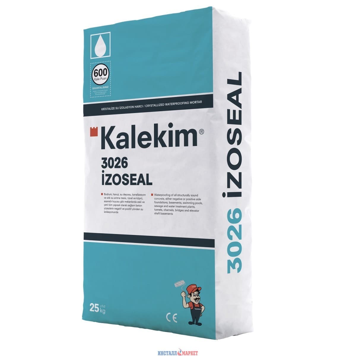 Гидроизоляционный кристаллический материал Kalekim Izoseal 3026 (25 кг)