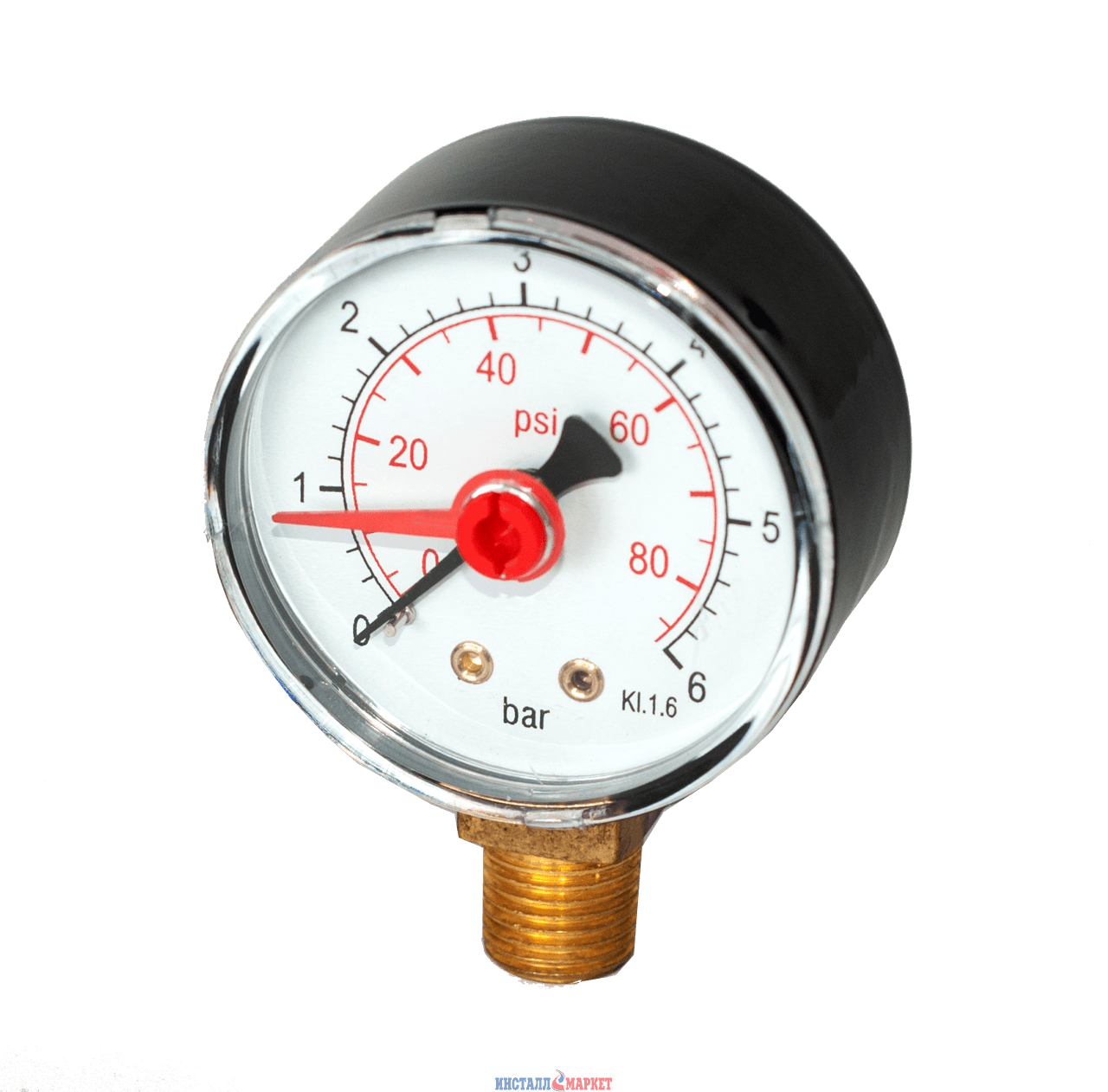 Манометр радиальный 0-4 bar 1/4" ф.50 (RSk)