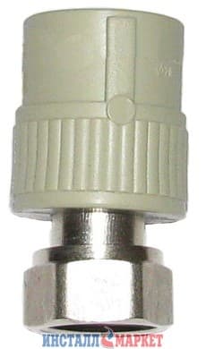 Муфта з накидною гайкою латунна вставка 20 x 1/2" В Tebo