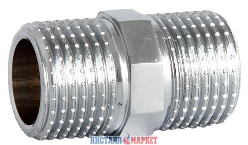 Ніпель латунний 1/2" посилений хром ASCO