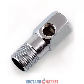 Латунний адаптер з відведенням 1/2"РН х 1/2"РВ х 1/4"РВ, для підключення фільтрів