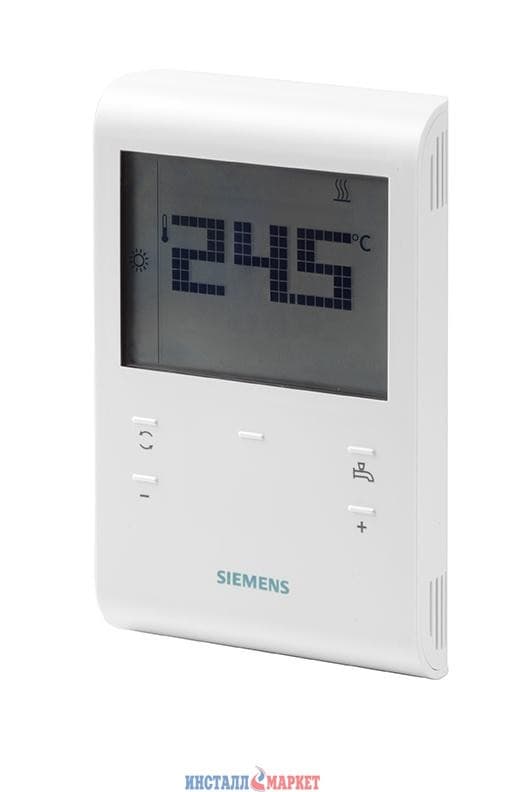 Кімнатний термостат із LCD-дисплеєм Siemens RDD100.1DHW (на батарейках), з керуванням ГВП