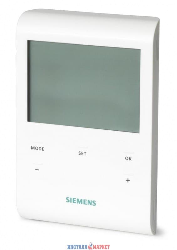 Siemens RDE100.1 -програмований кімнатний термостат провідний (на батарейках)