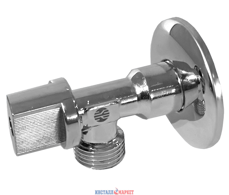 Кран приборный угловой 1/2"х1/2" хром ASCO
