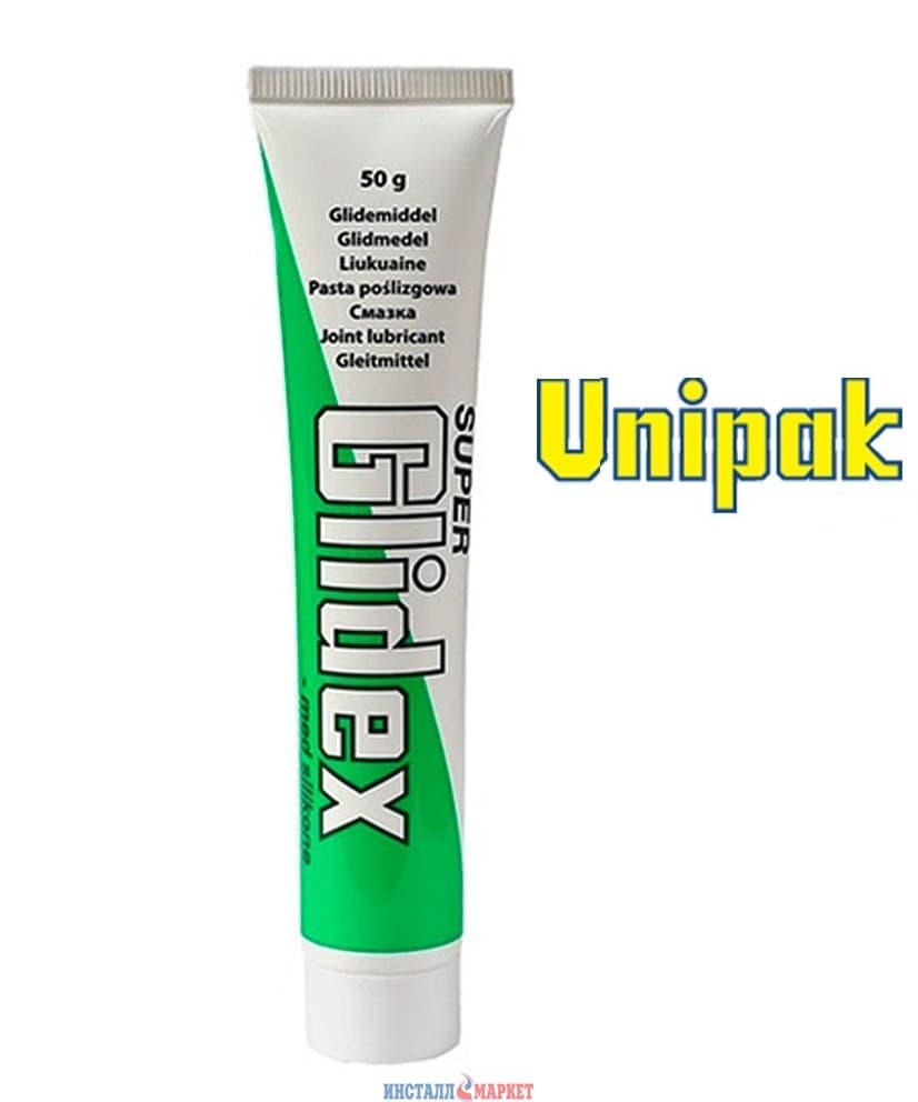 Змащення силіконове UNIPAK Super Glidex 50г для збирання каналізації