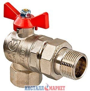 Кран кульовий VALTEC BASE кутовий з американкою 1/2"