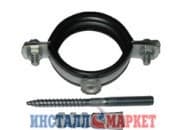 Хомут сталевий 1 1/4" з дюбелем+шпилька М8*80