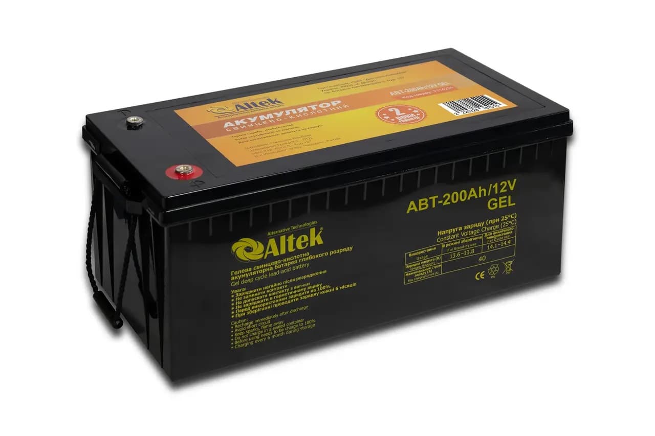 Акумуляторна батарея Altek ABT-200Ah/12V GEL, 200 Ач 12 В