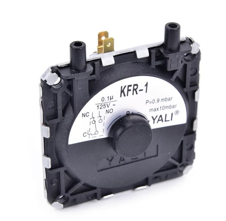 Прессостат YALI KFR-1, 0,9-10 mbar, три контакти, 39/55 Ра