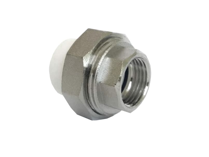 З'єднання розбірне американка PPR 40 х 1 1/4" В євроконус Tebo біла 10/40