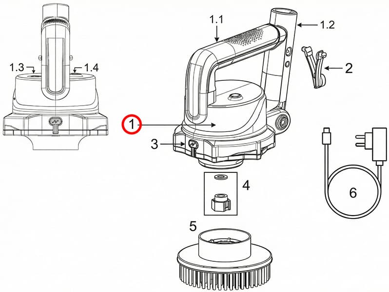 Блок мотора з акумулятором Kokido SCRUBBY