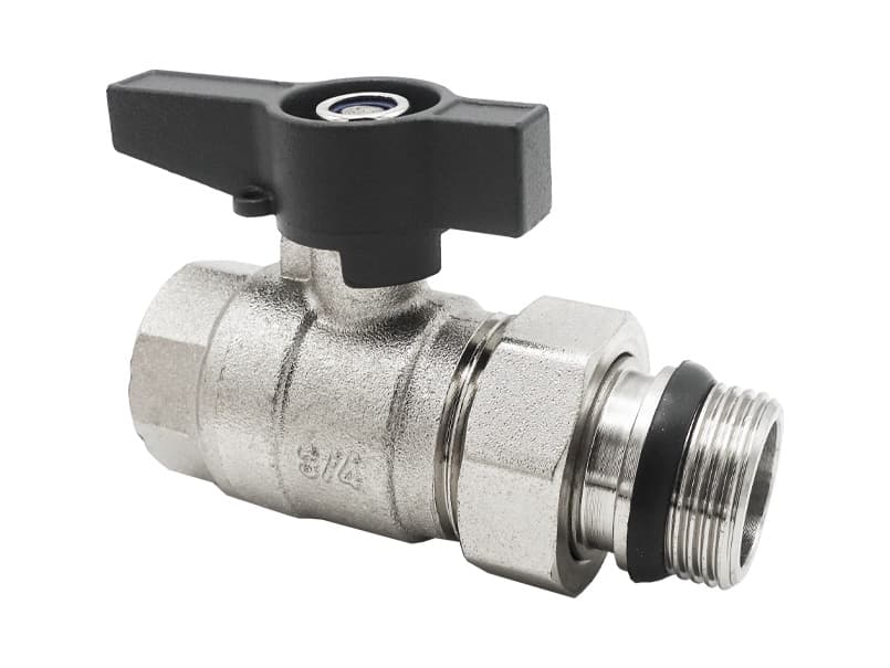 Кран-американка пряма Nickel MAX 3/4" PN40 сірий метелик ASCO 1/20