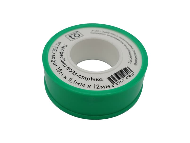 Фум-стрічка 12mm×0.1mm×15м (0.2g/cm3) toНасоси 10/500