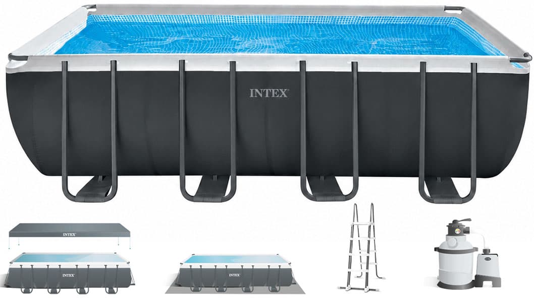 Каркасний басейн Intex 26364 ULTRA XTR (732х366х132 см) з пісочним фільтром, драбиною, підкладкою і тентом