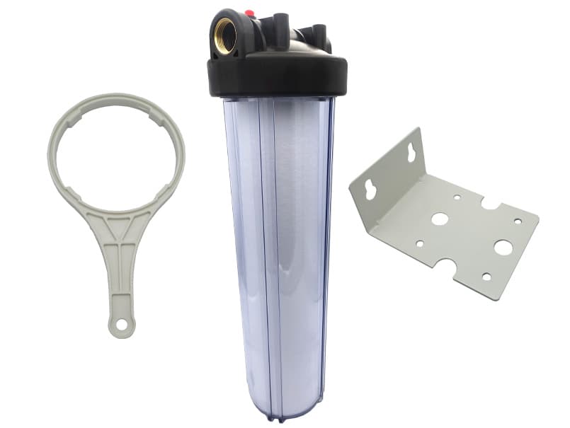 Колба BigBlue 10" Tiger Filtration прозора (латунь.різьби/макс10атм) + картридж 1/4