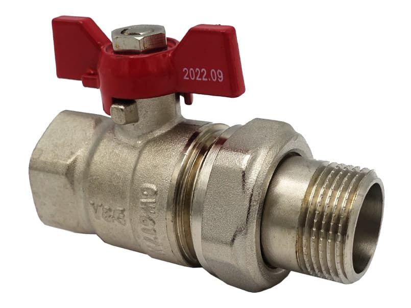 Кран-американка прямой 1 1/4" ВН Valogin Optima красная бабочка VG-104104 1/8 шт
