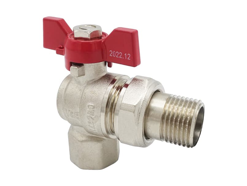Кран-американка кутовий 1/2" ВЗ Valogin Optima червоний метелик VG-104401 1/15 шт