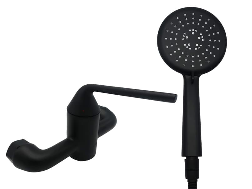 Змішувач для душової кабіни AIM чорний матовий DG13690 (matte black)