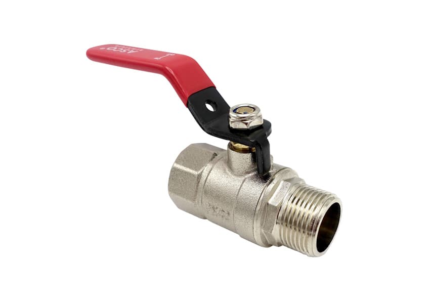 Кран шаровой Nickel PRO 3/4" НВ PN40 красная ручка ASCO 1/20