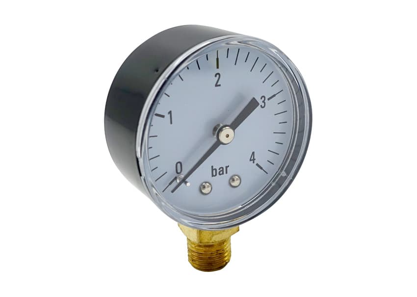 Манометр радіальний 1/4" Ø50 0-4 bar для збірки насосної станцій MR.001