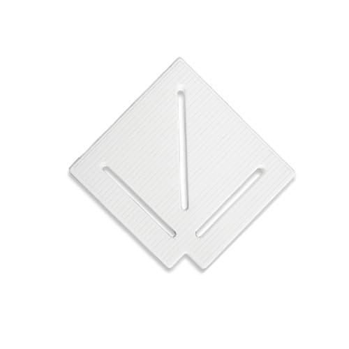 Кутовий елемент Aquaviva KK-20-1 Classic для переливної решітки, 90°, 195х25 мм (білий)