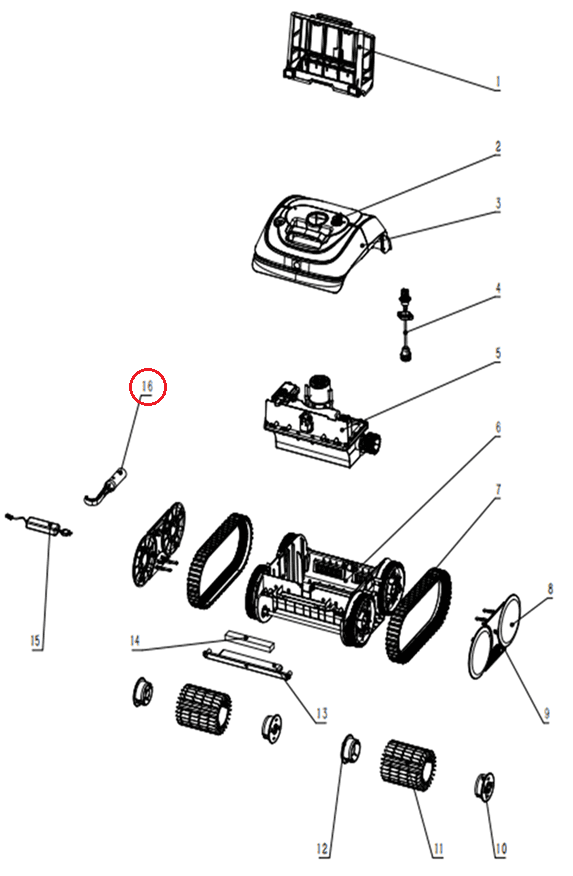 Гачок для виймання робота-пилососа Wybotics C1 (B.3172.08.001)