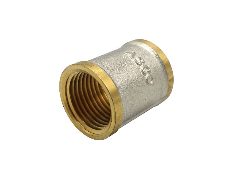 Муфта 1/2" ВВ никель. с проточкой ASCO 1/180