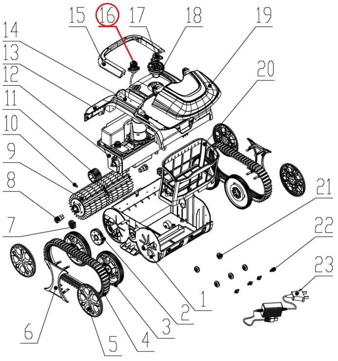 Зарядний кабель до пилососа Wybotics WY200/Osprey 700 (No 16 B.WY3312Max.05.002)
