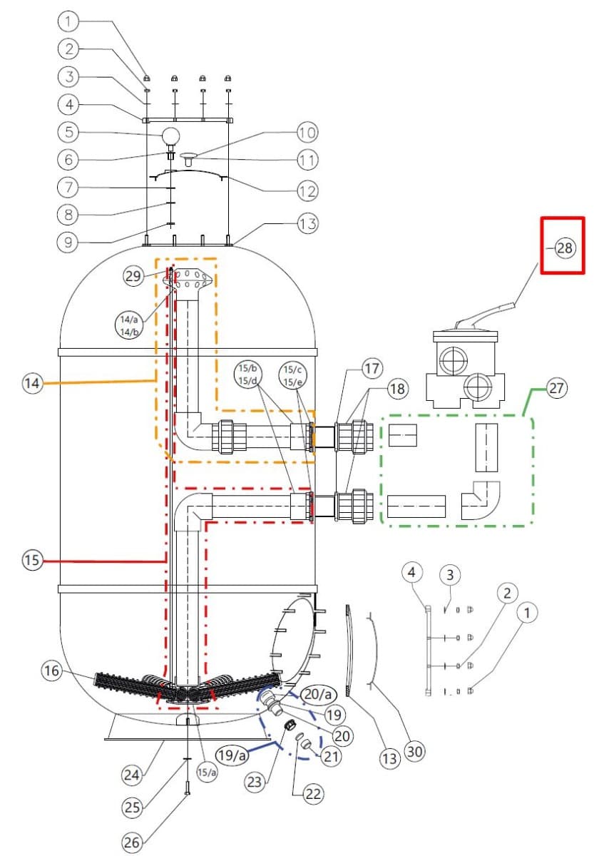 Клапан 1.5" для фільтра CAPRI-HP 650 (22950741)