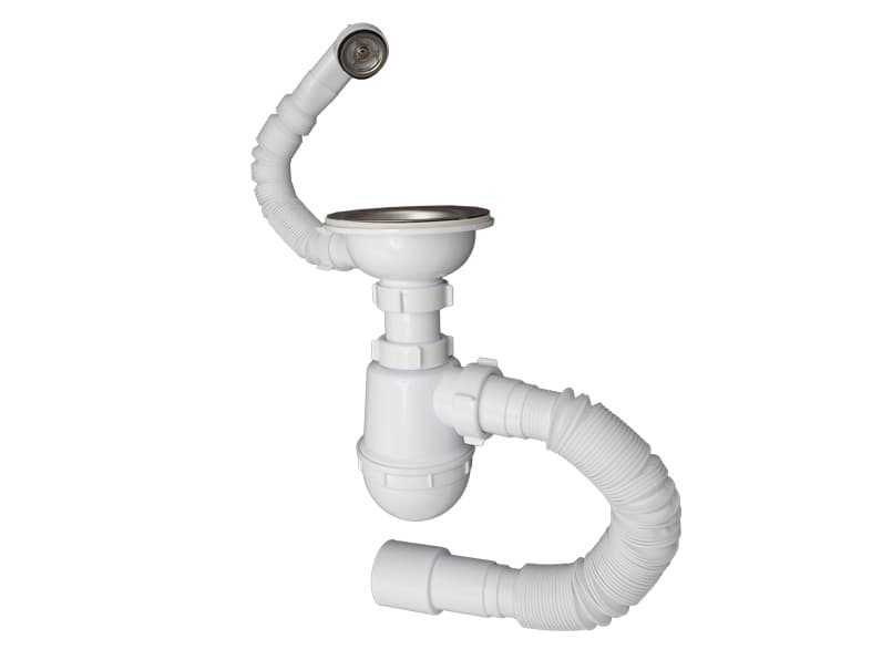 Сифон для мийки 3 1/2"х40 з різьб.випуском, гофротрубою 40х40/50 та гнучк.кругл.переливом MILLZ 1/30