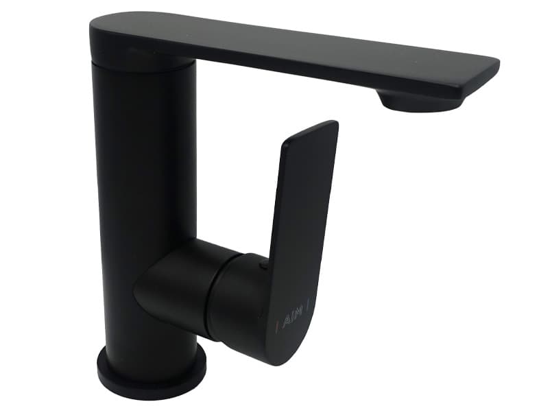 Смеситель для умывальника латунь AIM черный матовый DG01114 (matte black)
