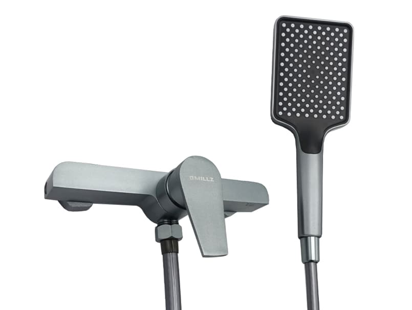 Змішувач для душової кабіни MILLZ срібло MRS-AL-E2(Silver) 1/10