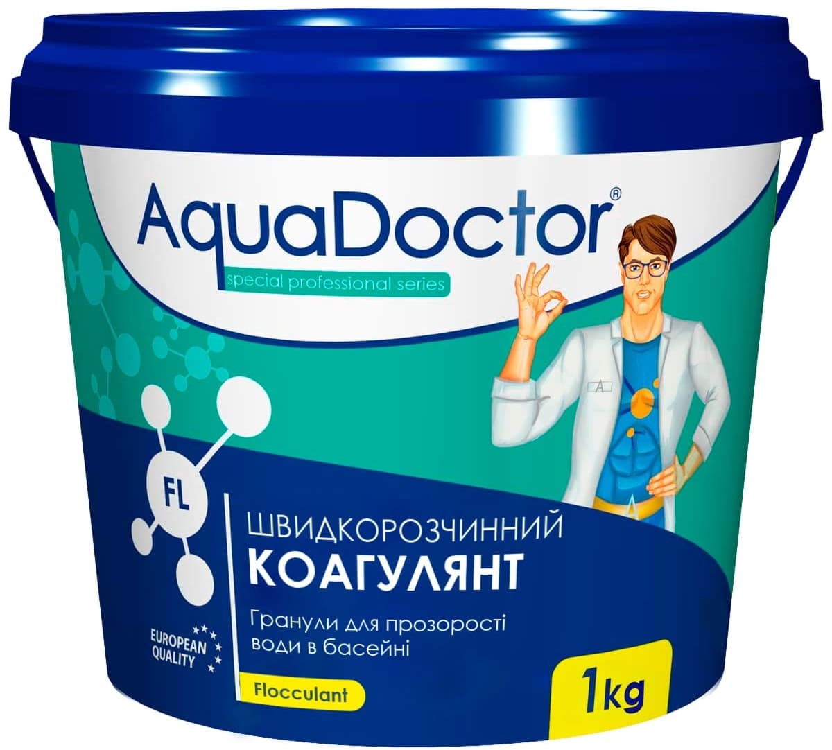 Коагулянт для басейну AquaDoctor FL 1 кг в гранулах