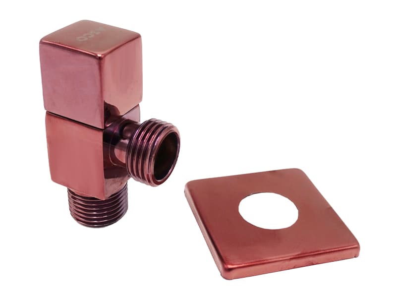 Кран угловой для сантехприборов ASCO 1/2" х 1/2" Rose Gold AS-AV-017