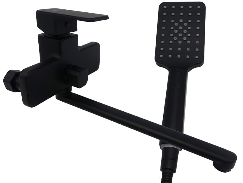 Змішувач для ванни довгий вилив AIM чорний матовий DG00753 (matte black)