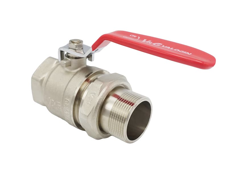 Кран-американка прямий 11/2"ЗВ Valogin Optima червона ручка VG-104105 1/4 шт
