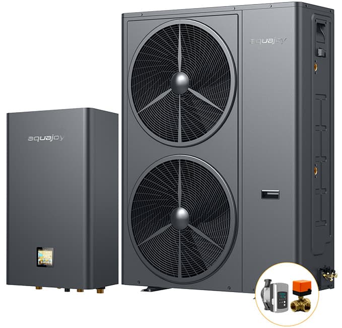Інверторний тепловий насос для дому Aquajoy Plus 16T (15.57 кВт), циркуляційний насос + триходовий клапан