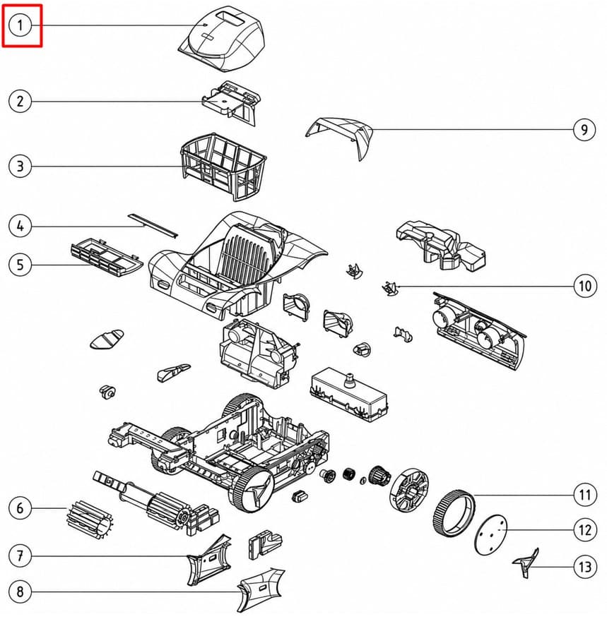 Верхня кришка фільтра для Fairland M1