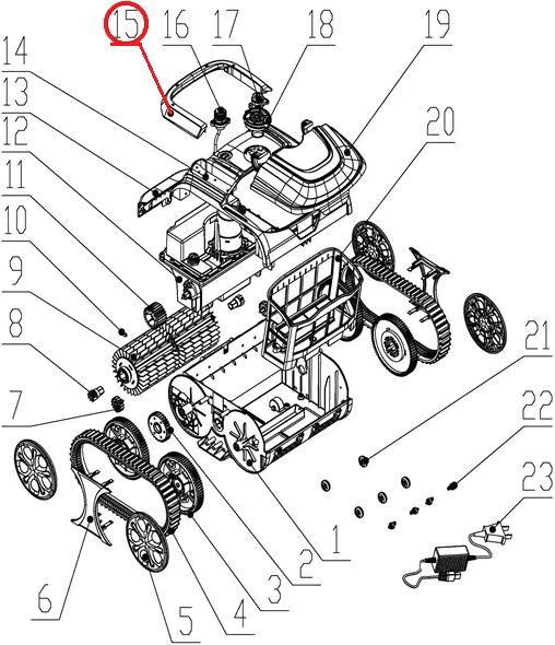 Комплект ручок до пилососа Wybotics WY200, (Handle kit №15/WY200)