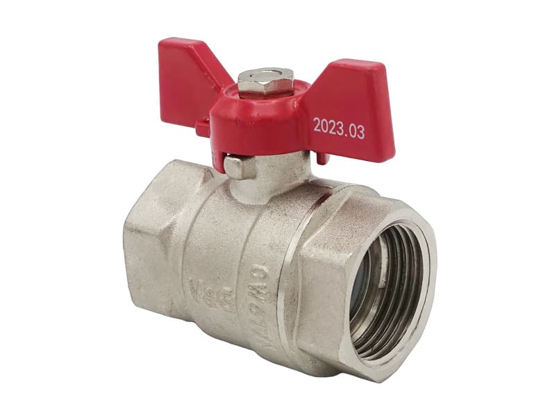 Кран кульовий Valogin Optima 1" ВВ червоний метелик VG-102103 1/24 шт