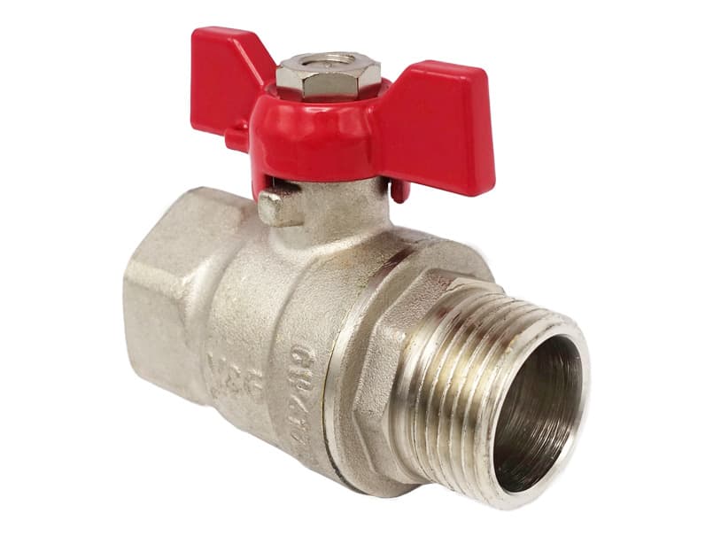 Кран кульовий Valogin Optima 1" ВЗ червоний метелик VG-101103 1/22 шт