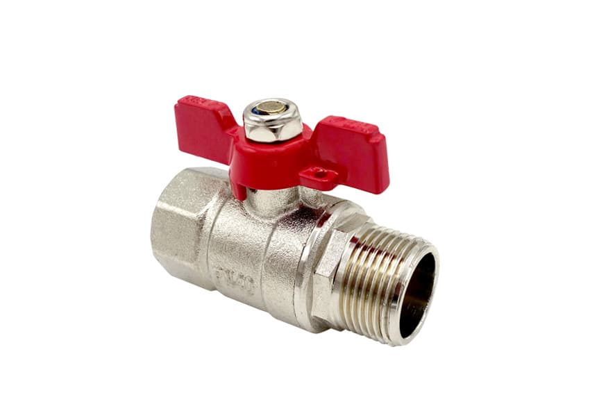 Кран кульовий Nickel PRO PN40 3/4"ЗВ червоний метелик ASCO 1/20