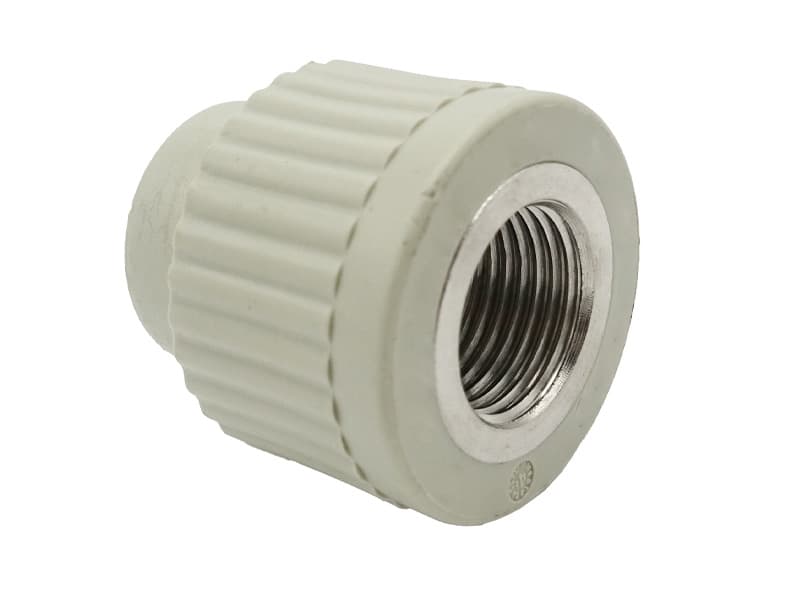 Муфта комбінована з внутрішньою різьбою PPR Ø20x1/2" сірий колір Grandi 25/100шт