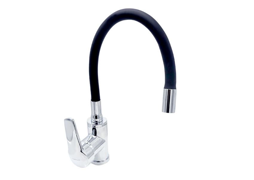 Змішувач для кухонної мийки MILLZ бокова ручка MZJ 71-DB-A182-40 BLACK гнучкий чорний гусак