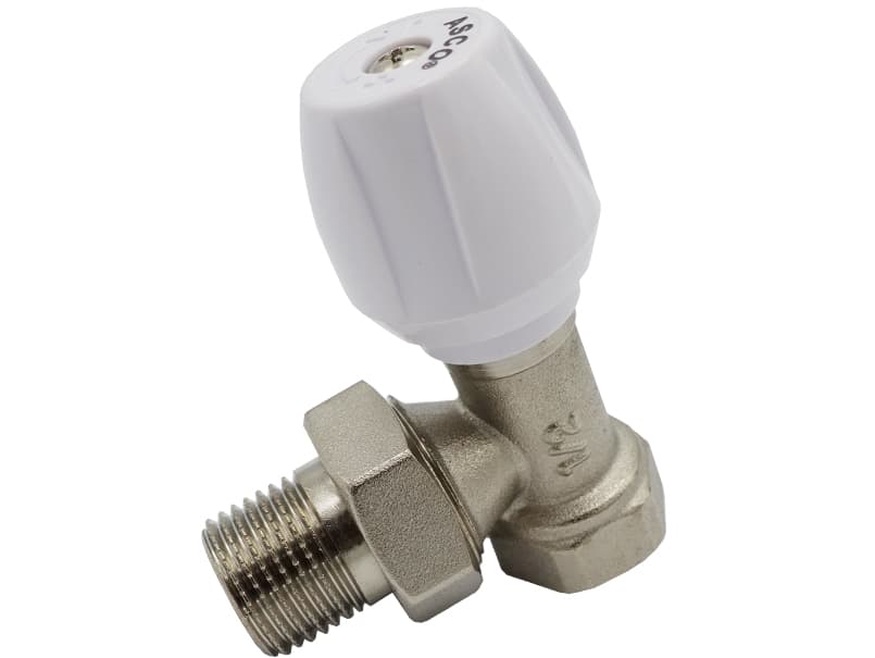 Кран радиаторный 1/2" угловой подача ASСO 1/50