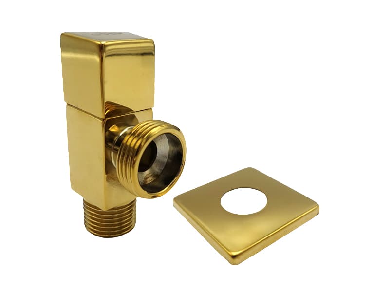 Кран угловой для сантехприборов ASCO 1/2"х3/4" Gold AS-AV-008