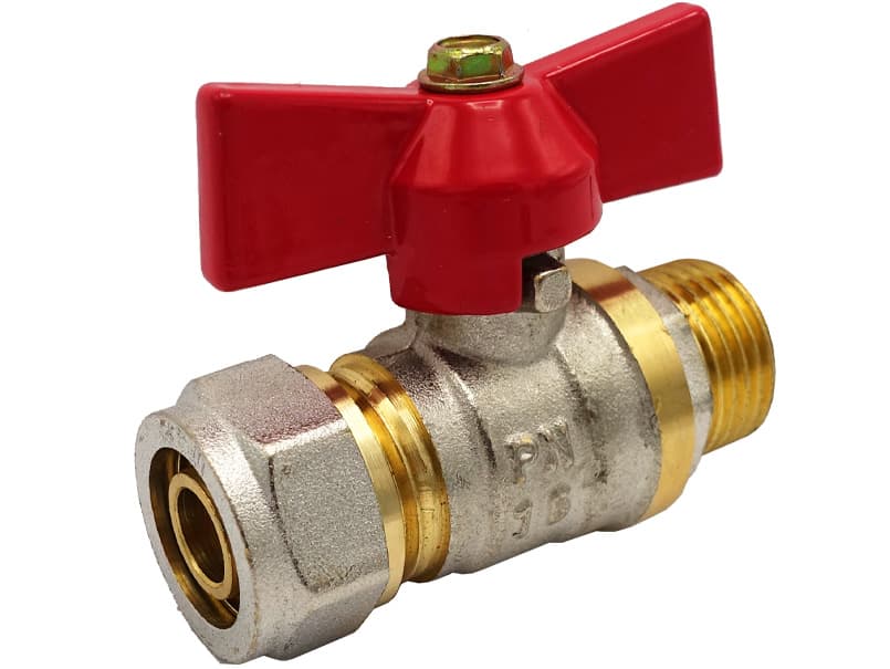 Кран для металлопласт. труб 20 х 3/4" Н ECO 8/80